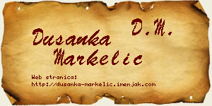 Dušanka Markelić vizit kartica